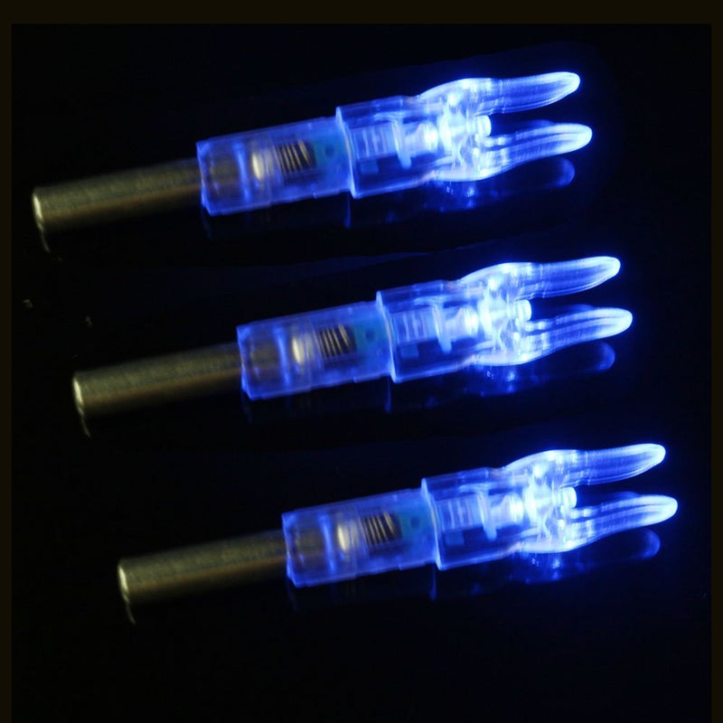 Reikawa S Lighted Nocks for Arrows with .244 Light up Knocks Turn on Automatically When Shoot Blue 6-Pack - Image 3